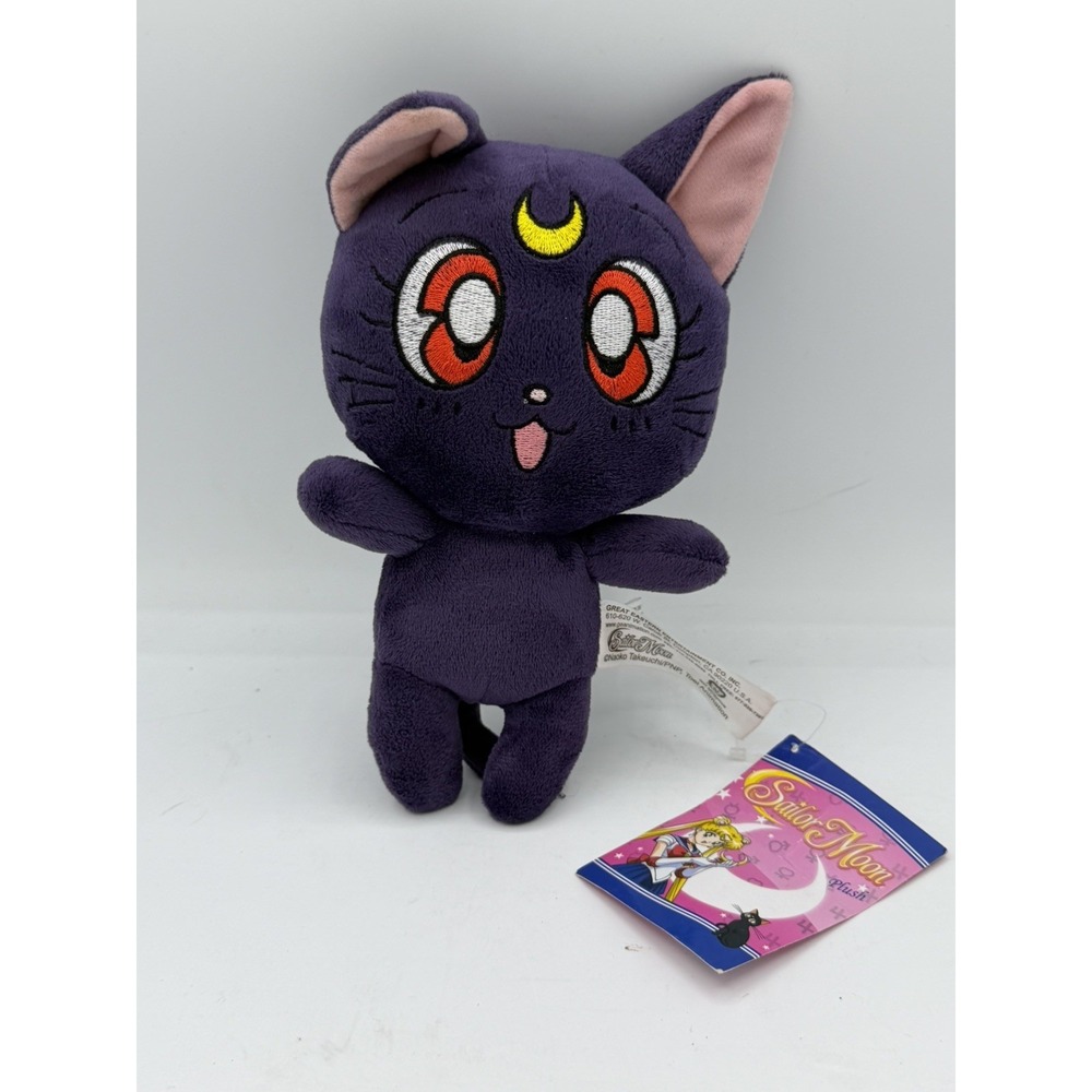 Sailor Moon Anime Luna Purple Cat Plush Toy 2020 Naoko 7"